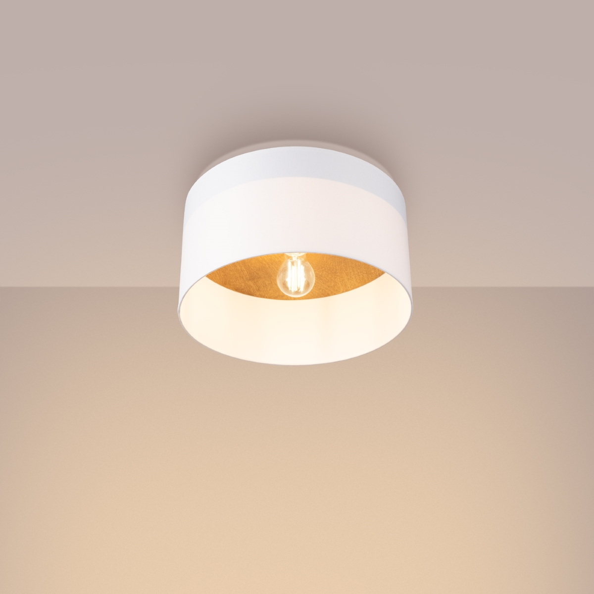 Plafondlamp TELESTO wit/lichtbruin