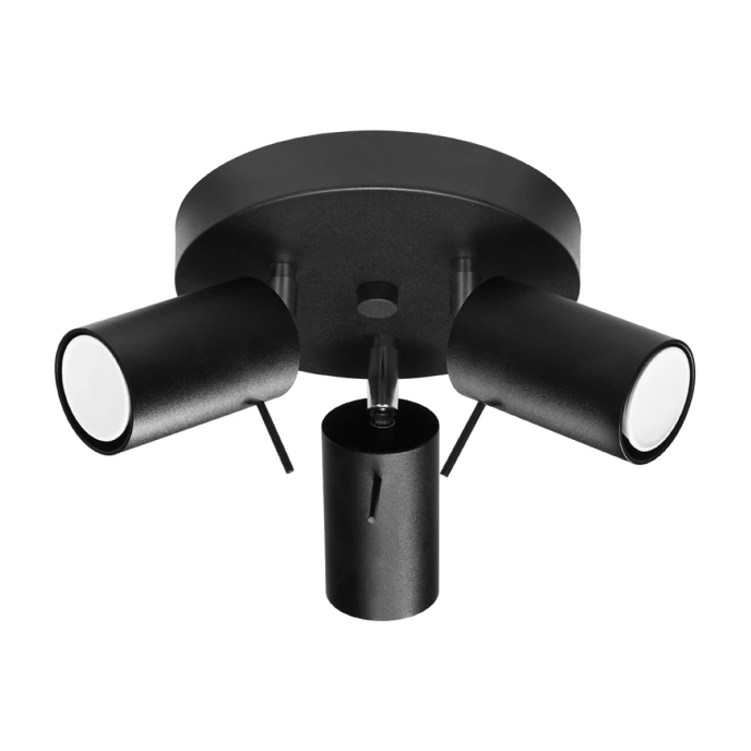 Plafondlamp RING 3P zwart