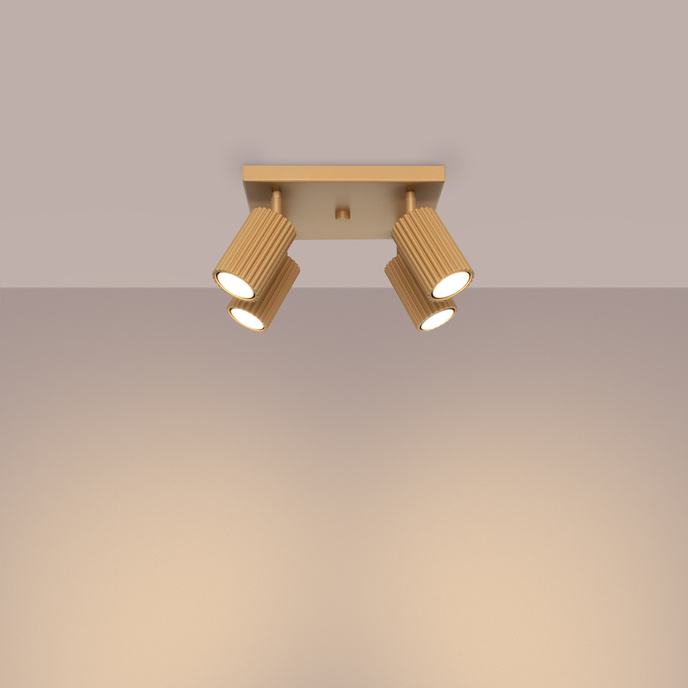 Plafondlamp KARBON 4 goud