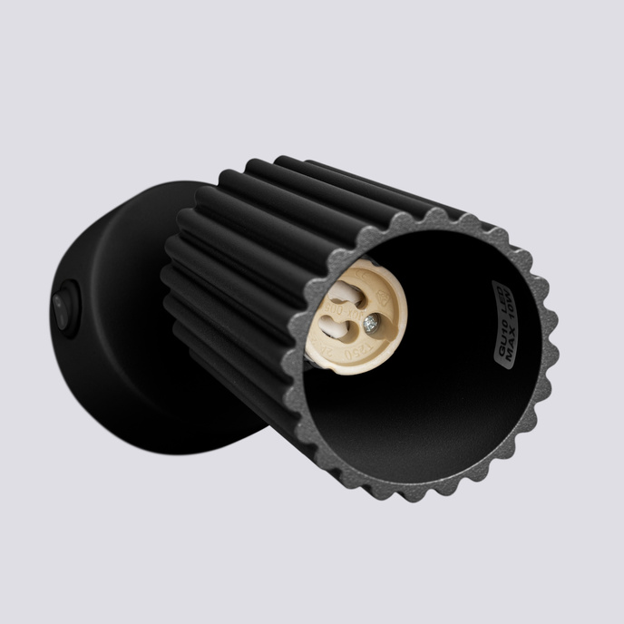 Wandlamp KARBON zwart met schakelaar