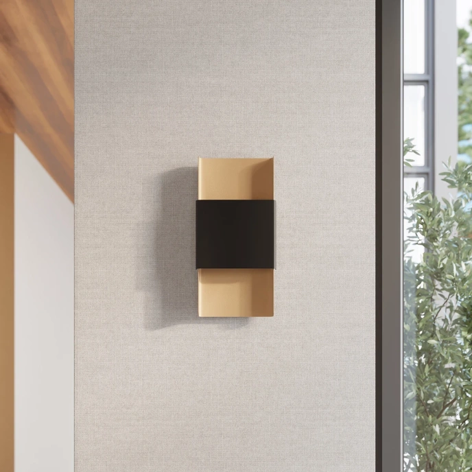 Wandlamp DURLIN goud/zwart