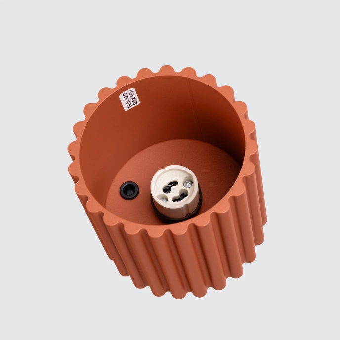 Plafondlamp AURA 1 rood ochra GU10