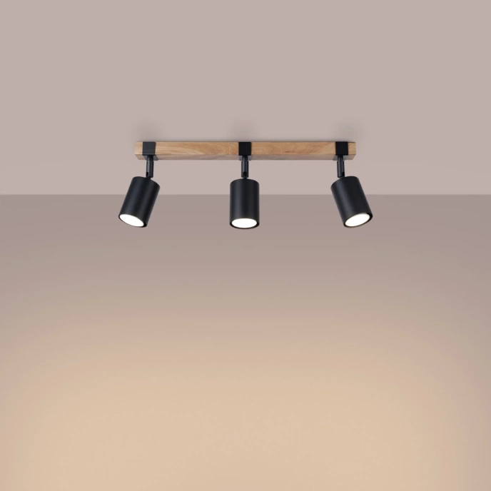 Plafondlamp FAGER 3 zwart