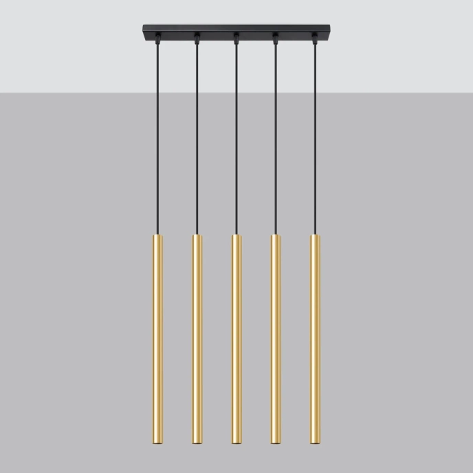 Hanglamp PASTELO 5L goud gepolijst