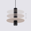 Hanglamp PELTA 1 zwart/beige