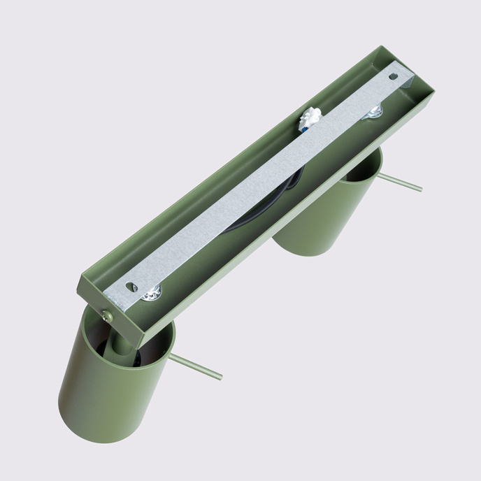 Plafondlamp RING 2 olijfgroen