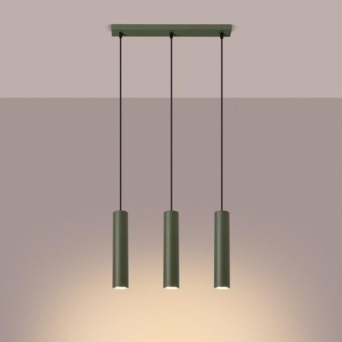 Hanglamp LAGOS 3L olijfgroen