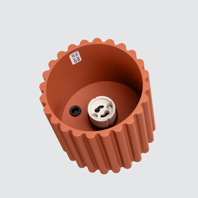 Plafondlamp AURA 1 rood ochra GU10