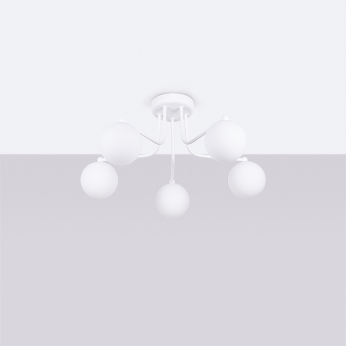 Kroonluchter ASTRAL 5 wit