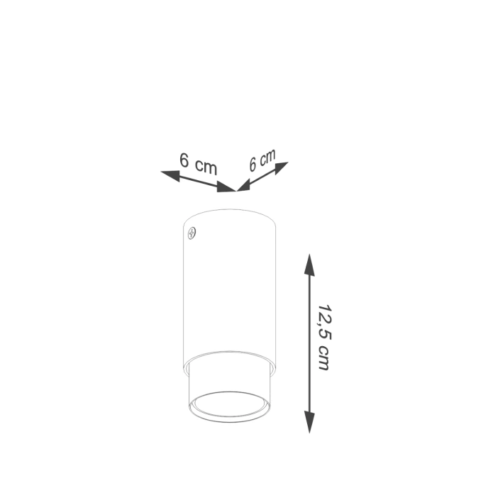 Plafondlamp NERO 12,5 zwart/goud