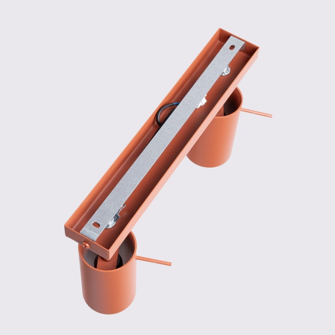 Plafondlamp RING 2 rood ochra