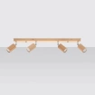 Plafondlamp BERG 4 naturel hout