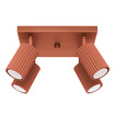 Plafondlamp KARBON 4 rood oker