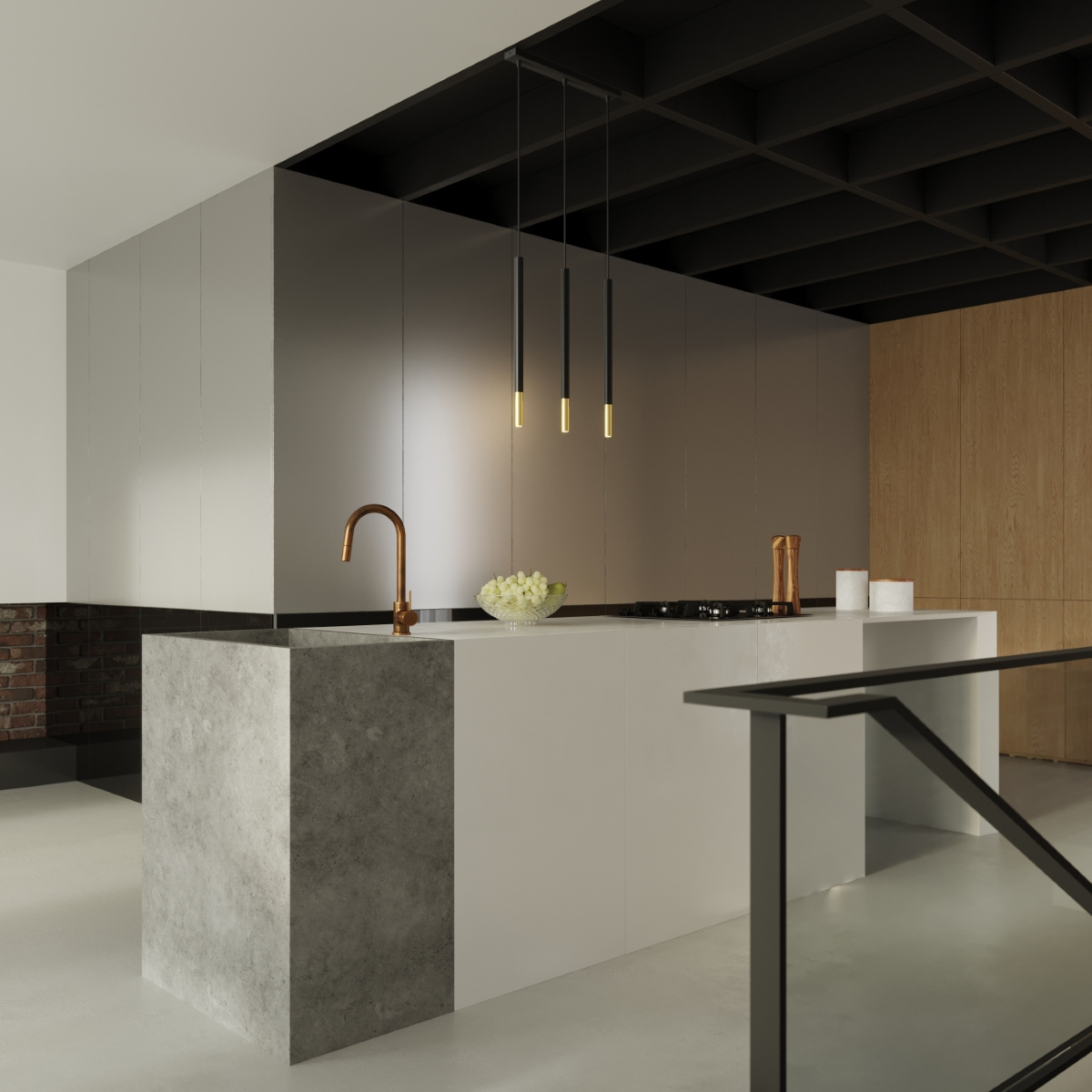 Hanglamp MOZAICA 1 zwart/goud