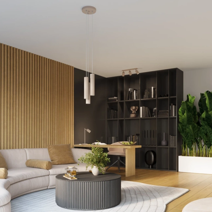 Hanglamp KARBON 2 taupe