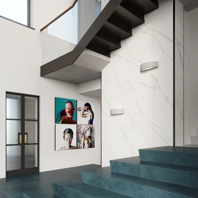 Wandlamp keramiek ATENA grijs