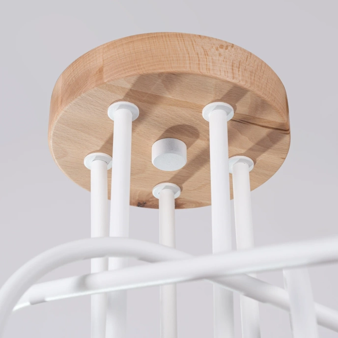 Kroonluchter EMBER 5 wit