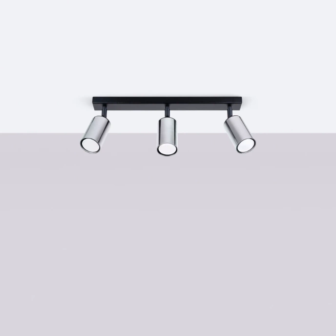 Plafondlamp WINX 3 zwart/chroom