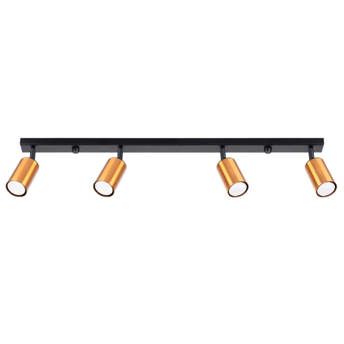 Plafondlamp WINX 4L zwart/cooper