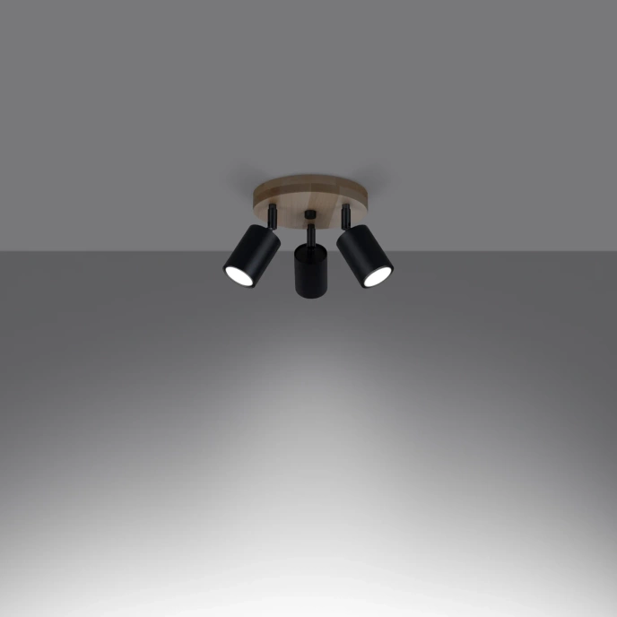 Plafondlamp VERDO 3P zwart