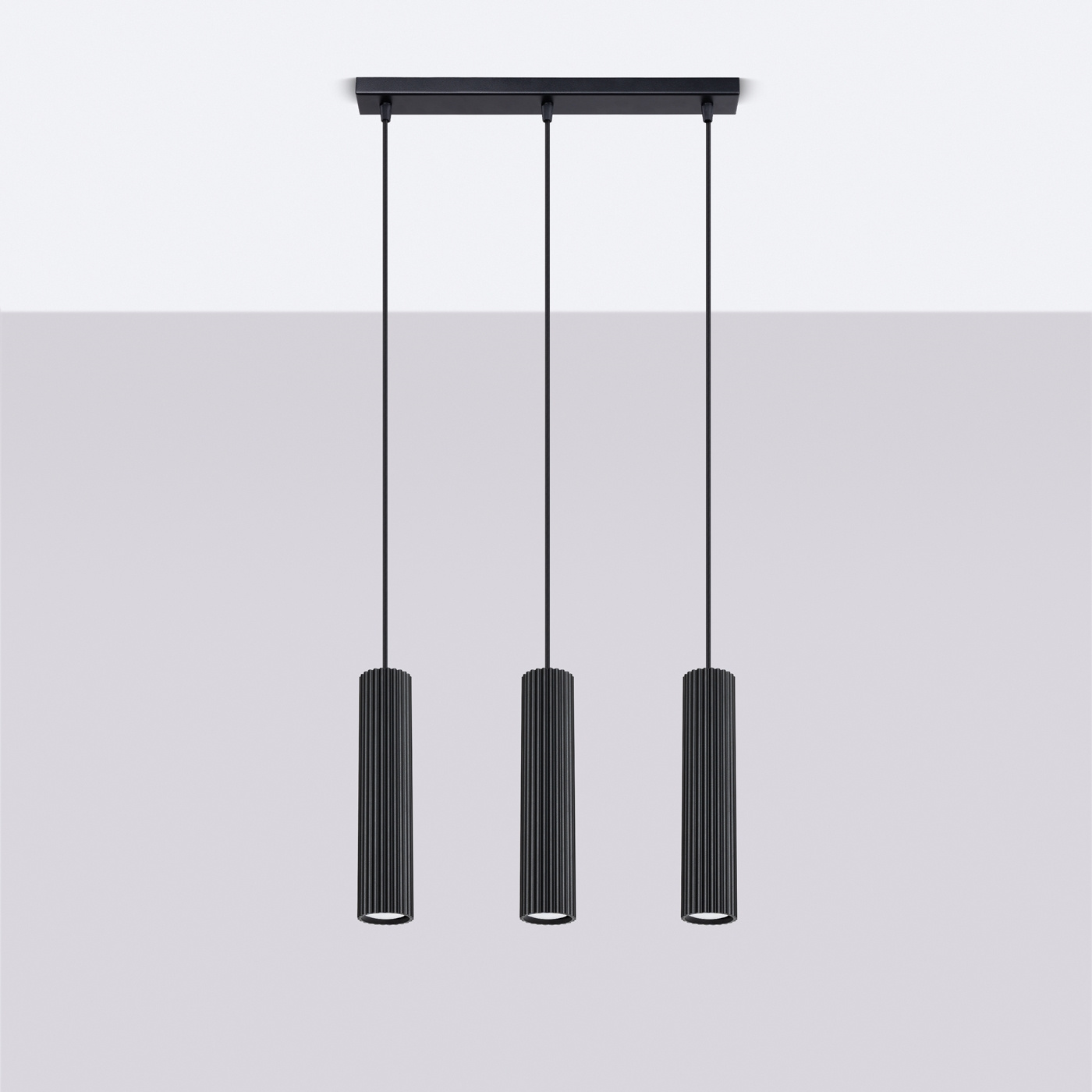 Hanglamp KARBON 3L zwart