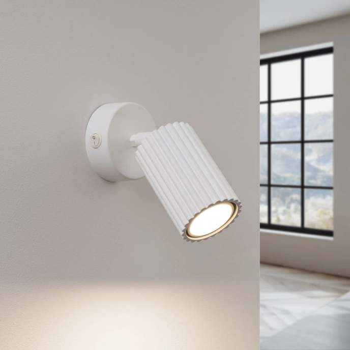 Wandlamp KARBON wit met schakelaar