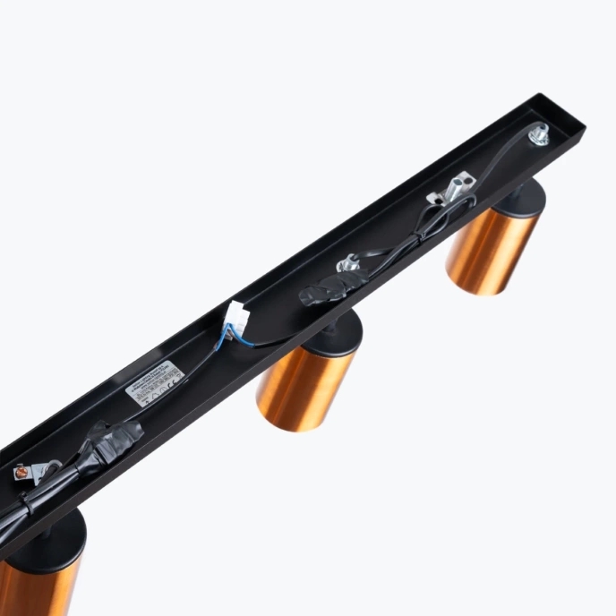 Plafondlamp WINX 4L zwart/cooper