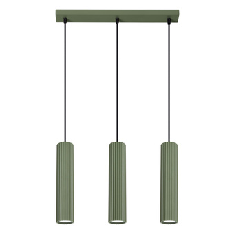 Hanglamp KARBON 3L olijfgroen