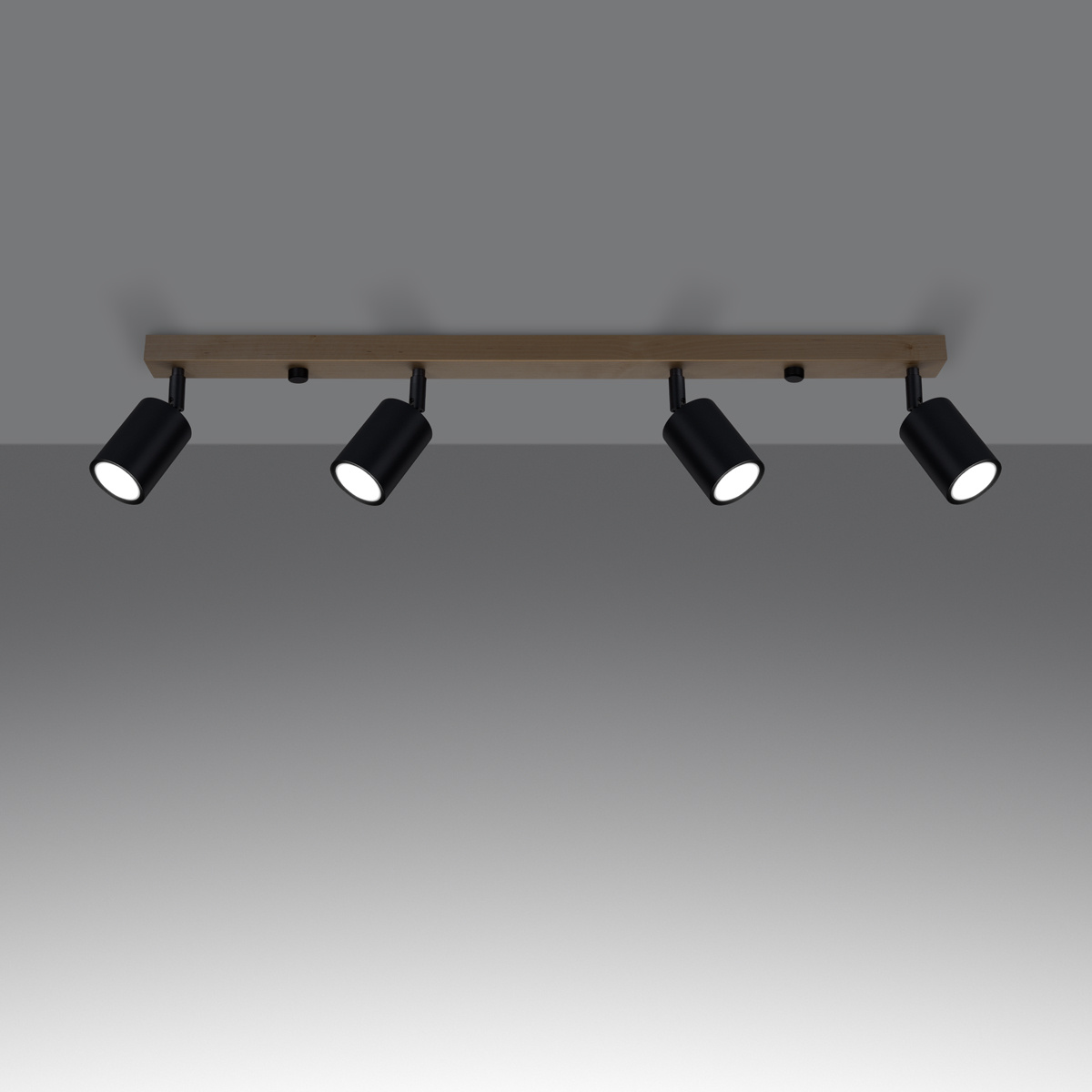 Plafondlamp VERDO 4 zwart