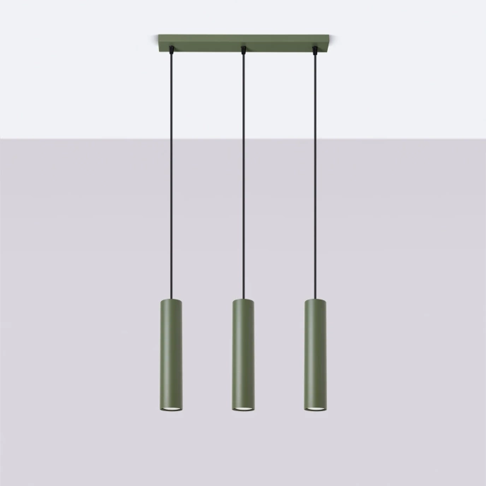 Hanglamp LAGOS 3L olijfgroen