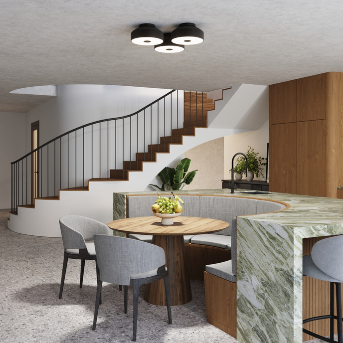 Plafondlamp OMIQ zwart