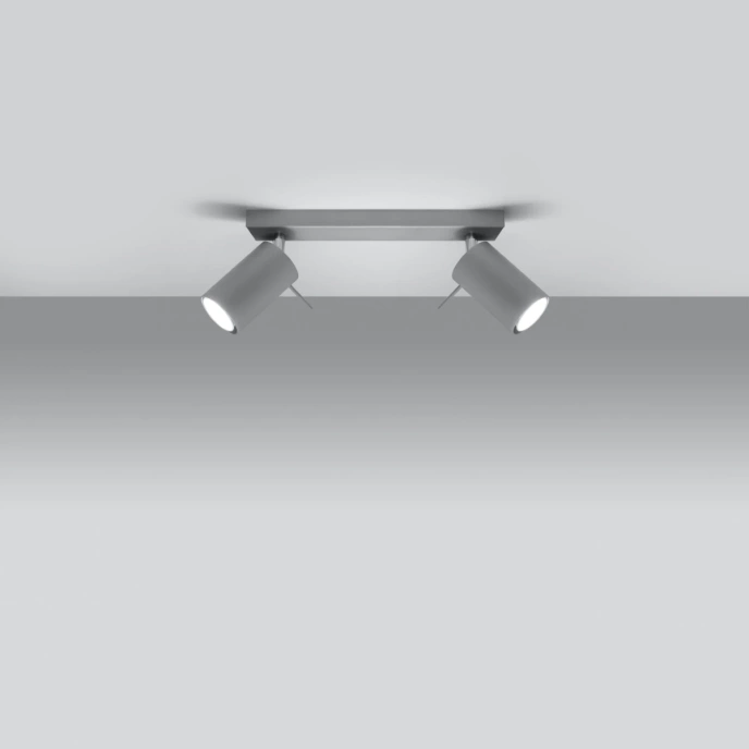 Plafondlamp RING 2 grijs