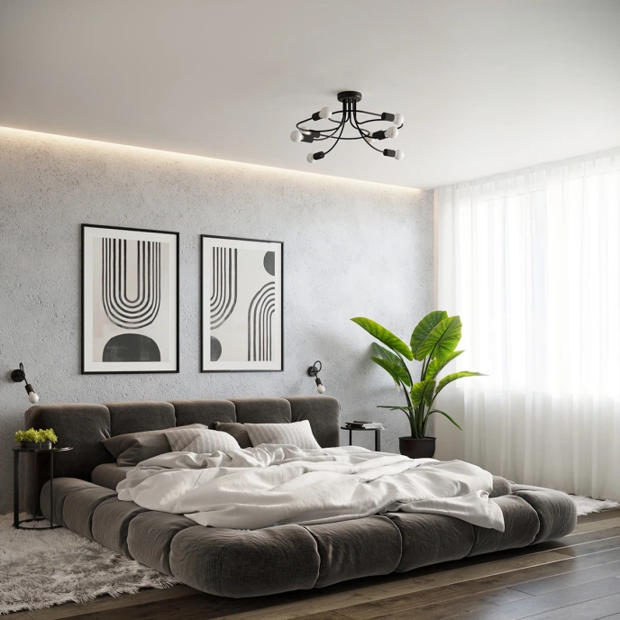 Wandlamp LEVAR zwart