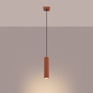 Hanglamp KARBON 1 rood oker