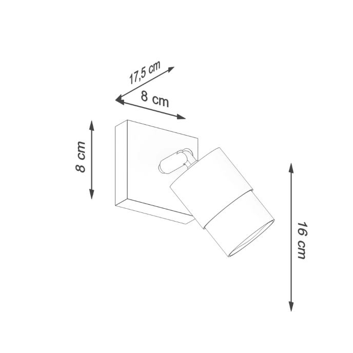 Wandlamp NERO zwart/chroom
