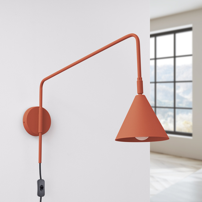 Wandlamp NOX rood oker