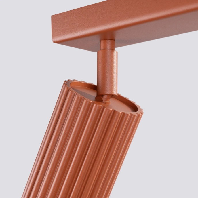 Plafondlamp KARBON 3L rood oker