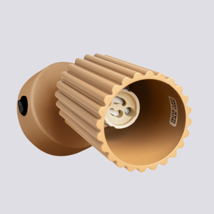 Wandlamp KARBON goud met schakelaar