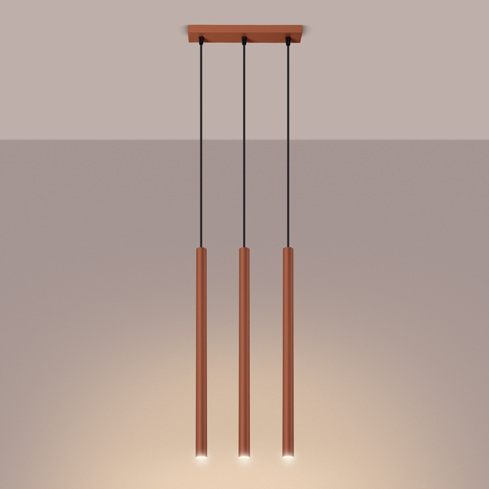 Hanglamp PASTELO 3 rood oker