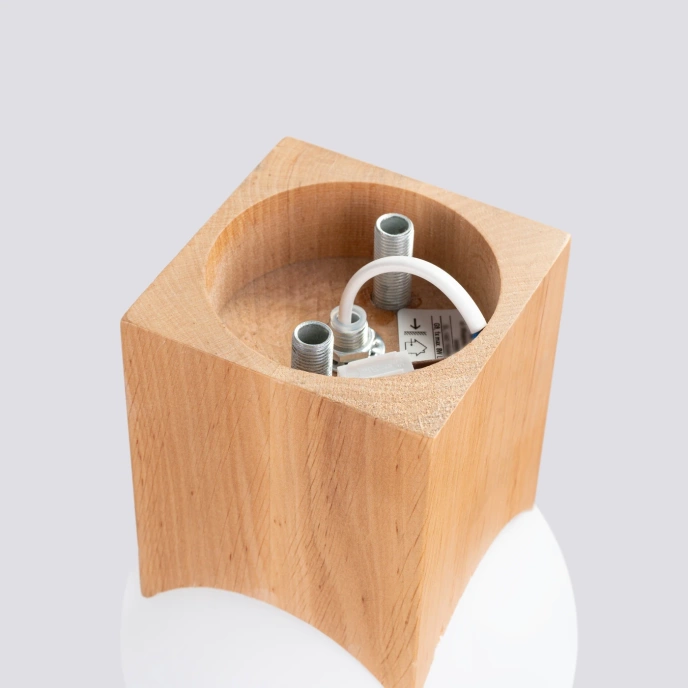 Plafondlamp SOLIS natuurlijk hout