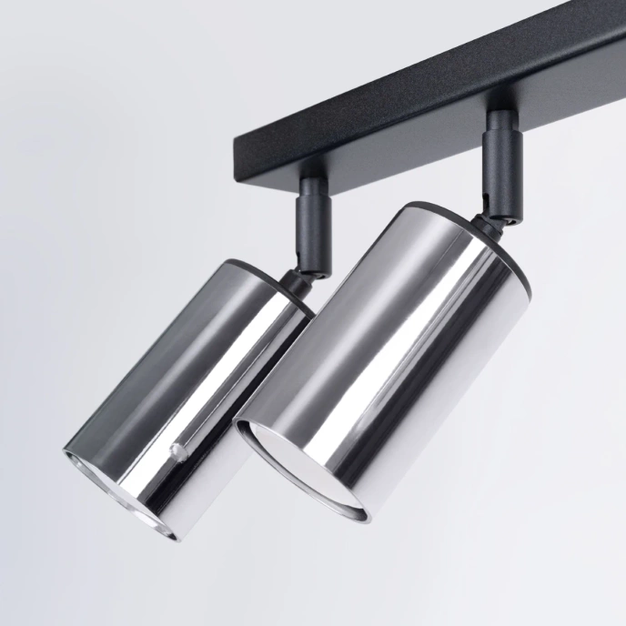 Plafondlamp WINX 6L zwart/chroom