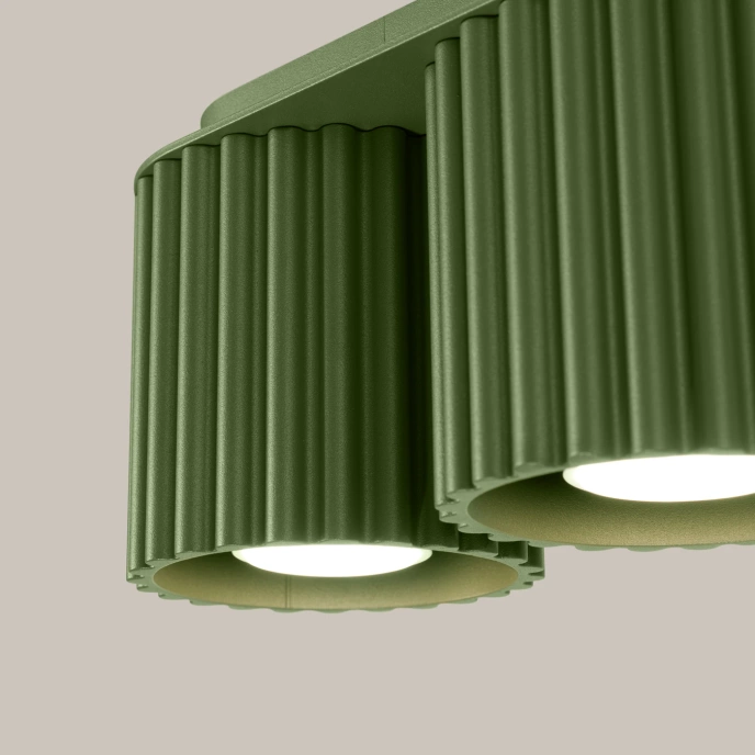 Plafondlamp AURA 2 olijfgroen GU10