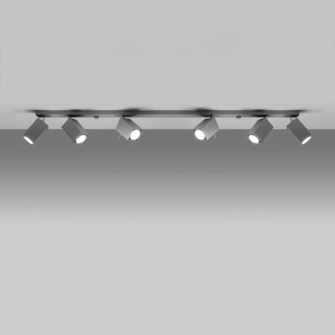 Plafondlamp MERIDA 6L grijs