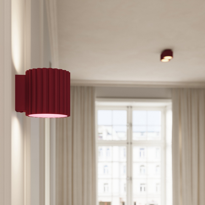 Plafondlamp AURA 2 bordeaux Gx53