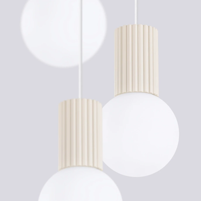 Hanglamp HALO 3P beige