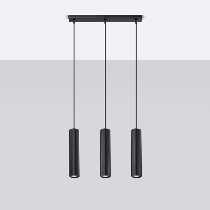Hanglamp KARBON 3L zwart