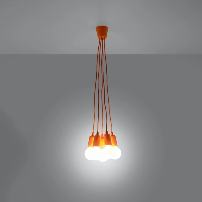 Hanglamp DIEGO 5 oranje