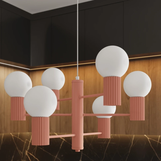 Kroonluchter HALO 6 perzik