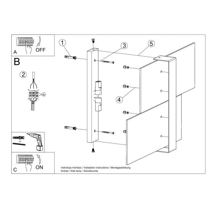 Wandlamp MASSIMO wit