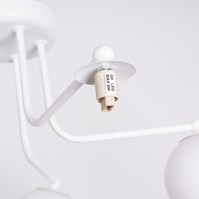 Kroonluchter ASTRAL 5 wit